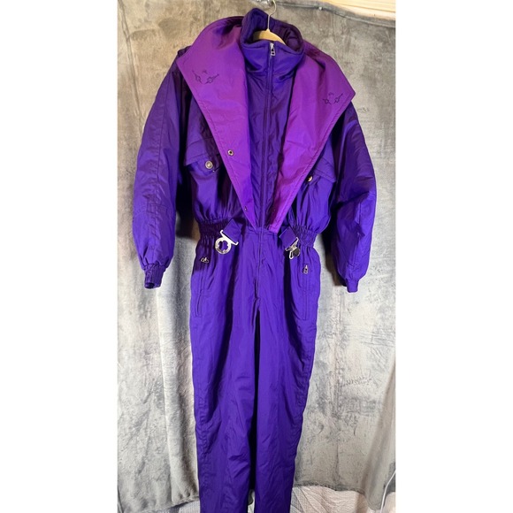 Vintage Jupa Sports Purple Ski Suit Women's 14 One Piece Snowsuit Canada Olympic - Picture 1 of 7